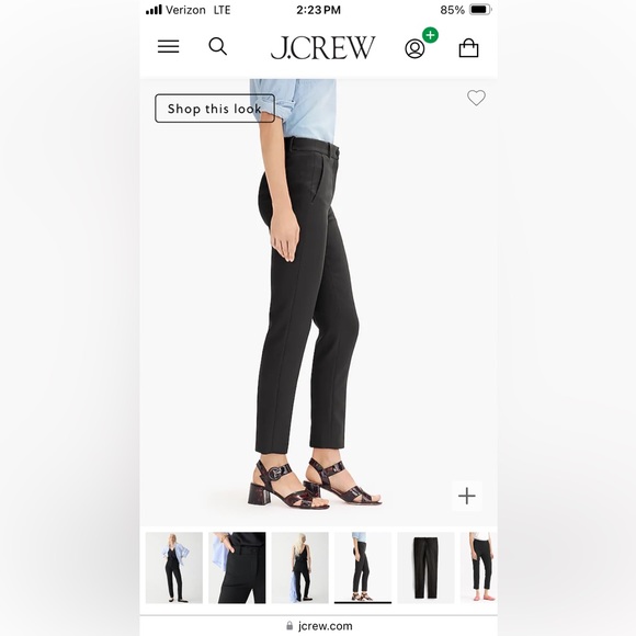 J. Crew Cameron High-Waisted Trousers (black) - Picture 2 of 6